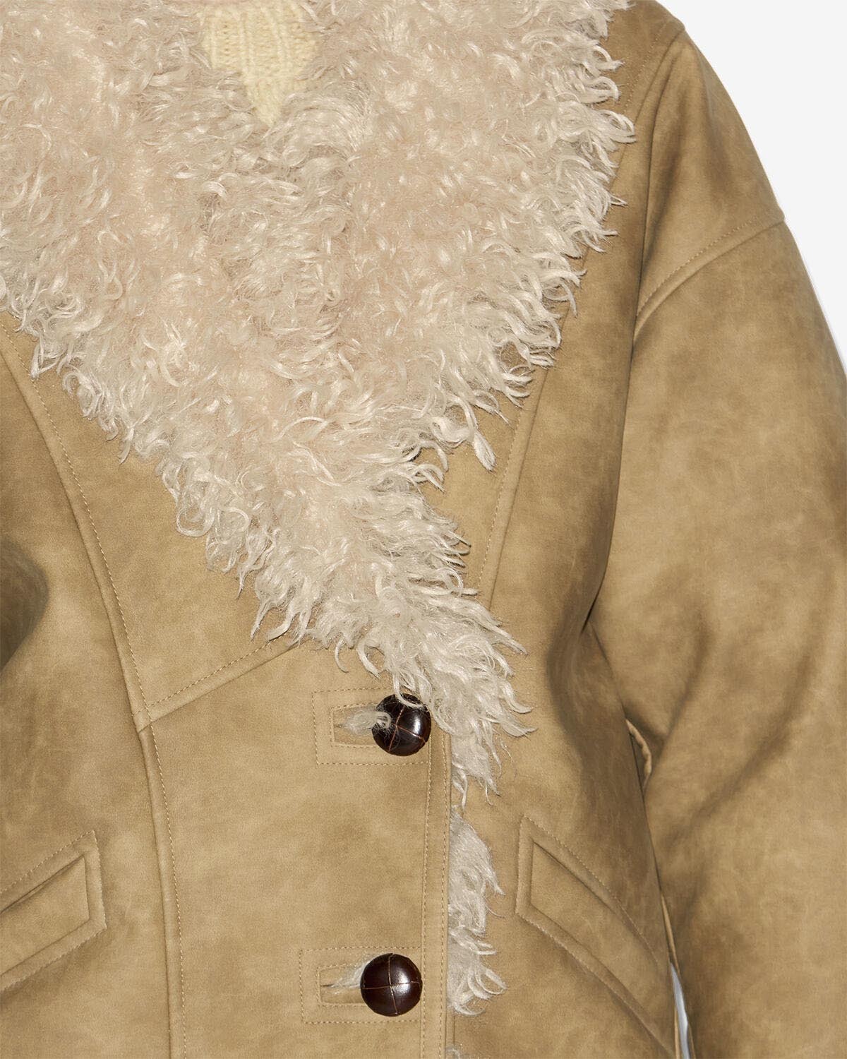 Isabel Marant Étoile Clara Fleece Vest In Burgundy