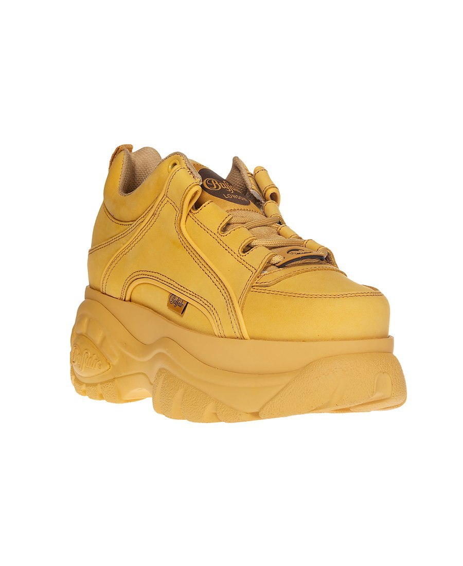Buffalo 1339-14 Logo Platform Casual Sneakers In Yellow