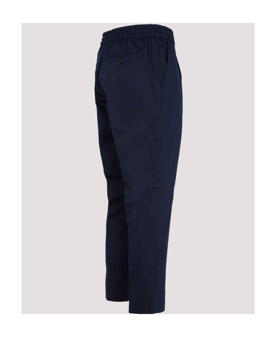 AMI ALEXANDRE MATTIUSSI CROPPED TAPERED TROUSERS 