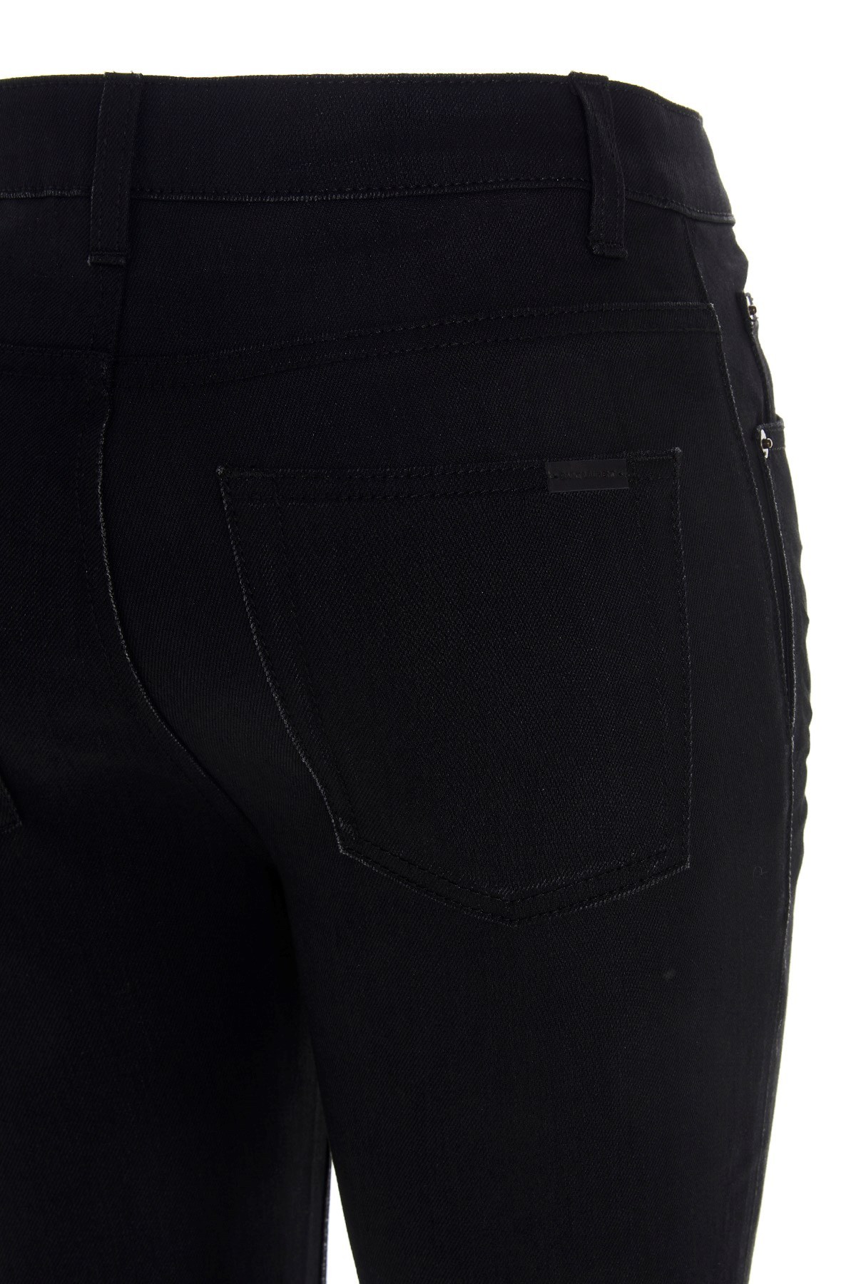 Shop Saint Laurent Mid-rise Skinny Jeans In Black