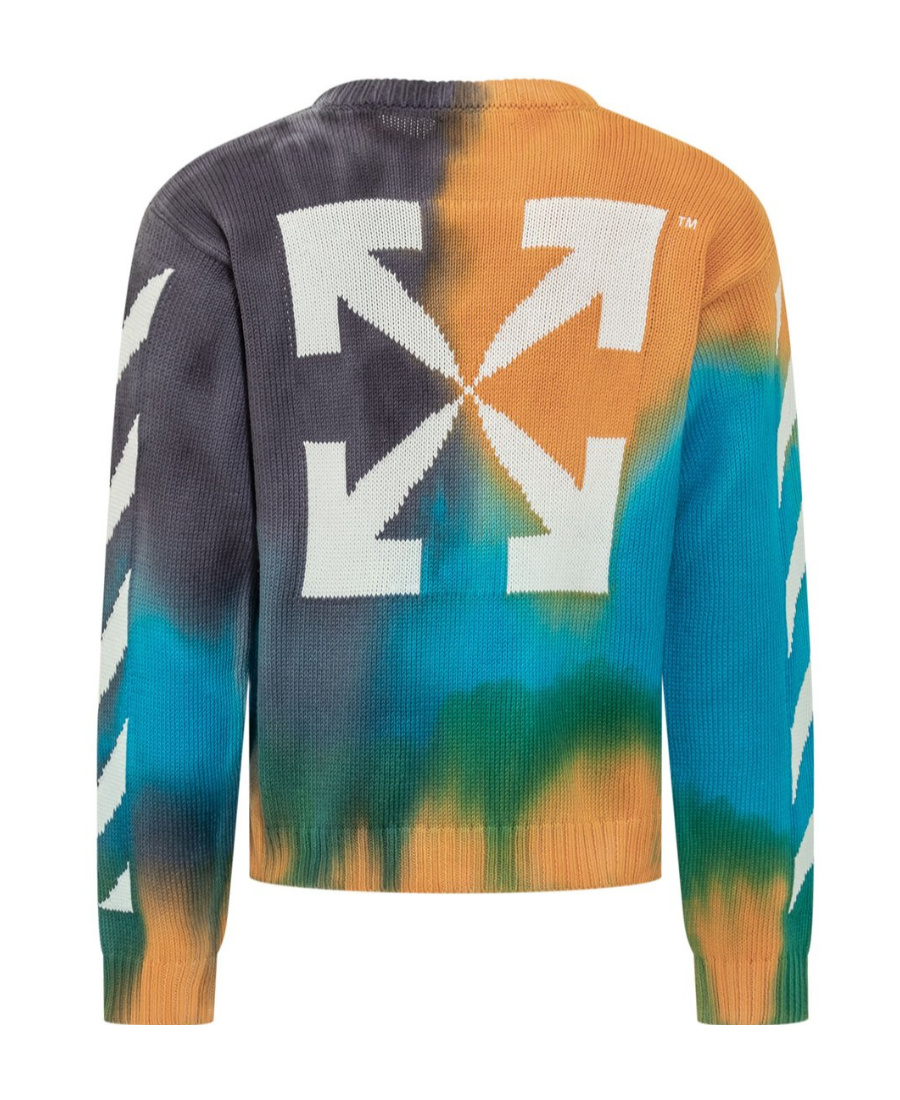 Off-white Kids Tie-dyed Knit Jumper In Multicolor