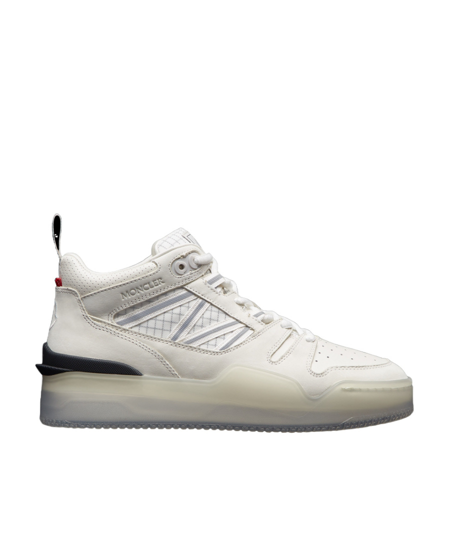 Moncler Pivot Leather Sneakers In White