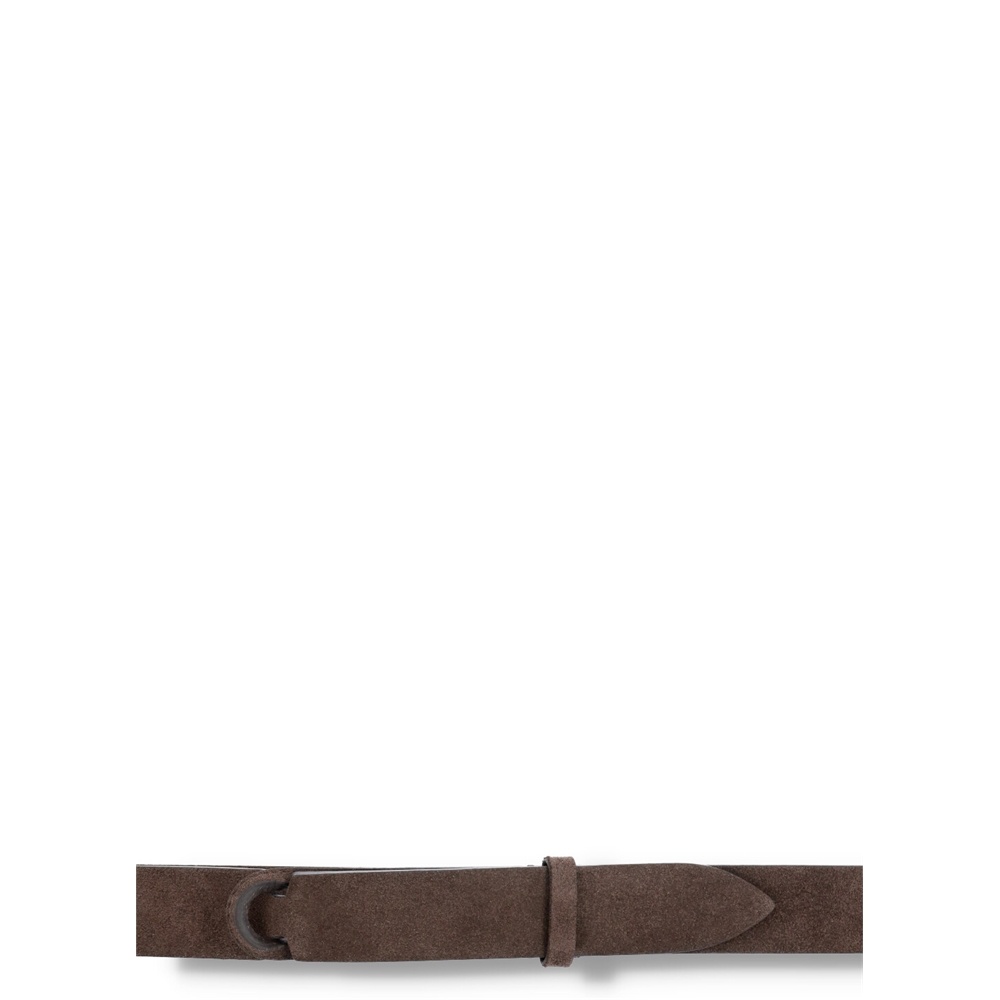 ORCIANI TONAL-STITCHING LEATHER BELT