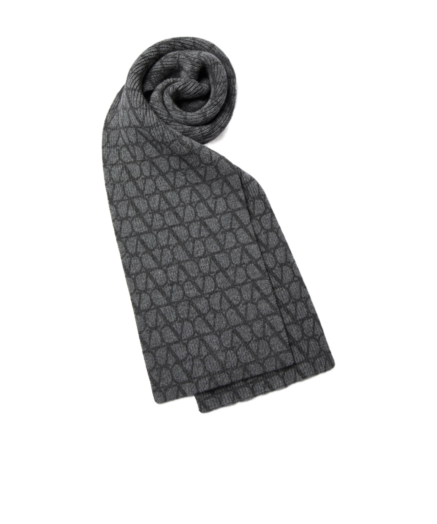 Valentino Logo Scarf In Black