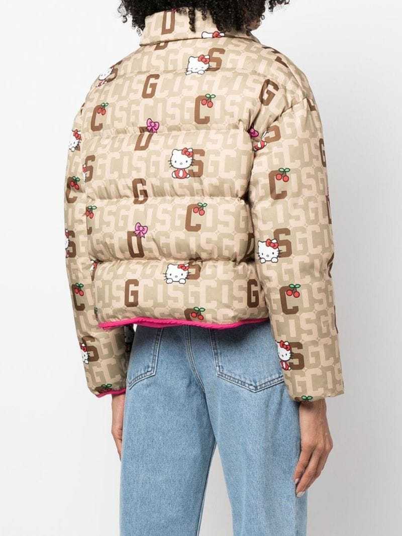 Gcds X Hello Kitty Padded Jacket In Nude