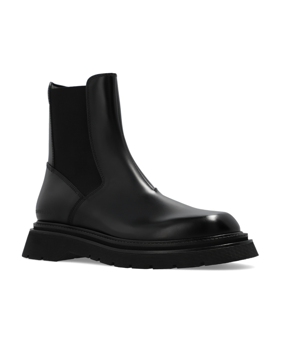 Dsquared2 Chunky Sole Leather Chelsea Boots In Black