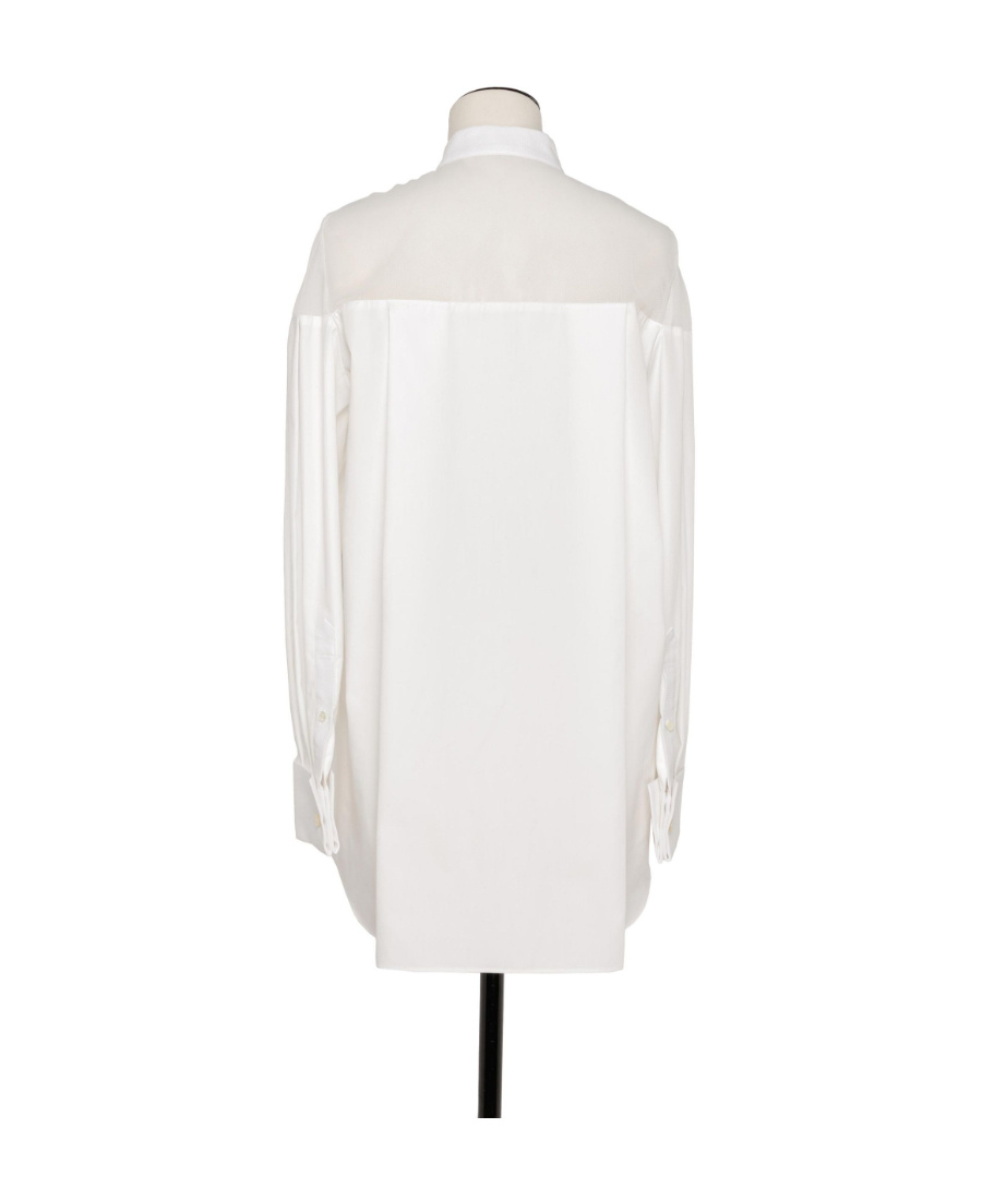 SACAI ATTACHED-DETAIL SHEER-PANELS SHIRT