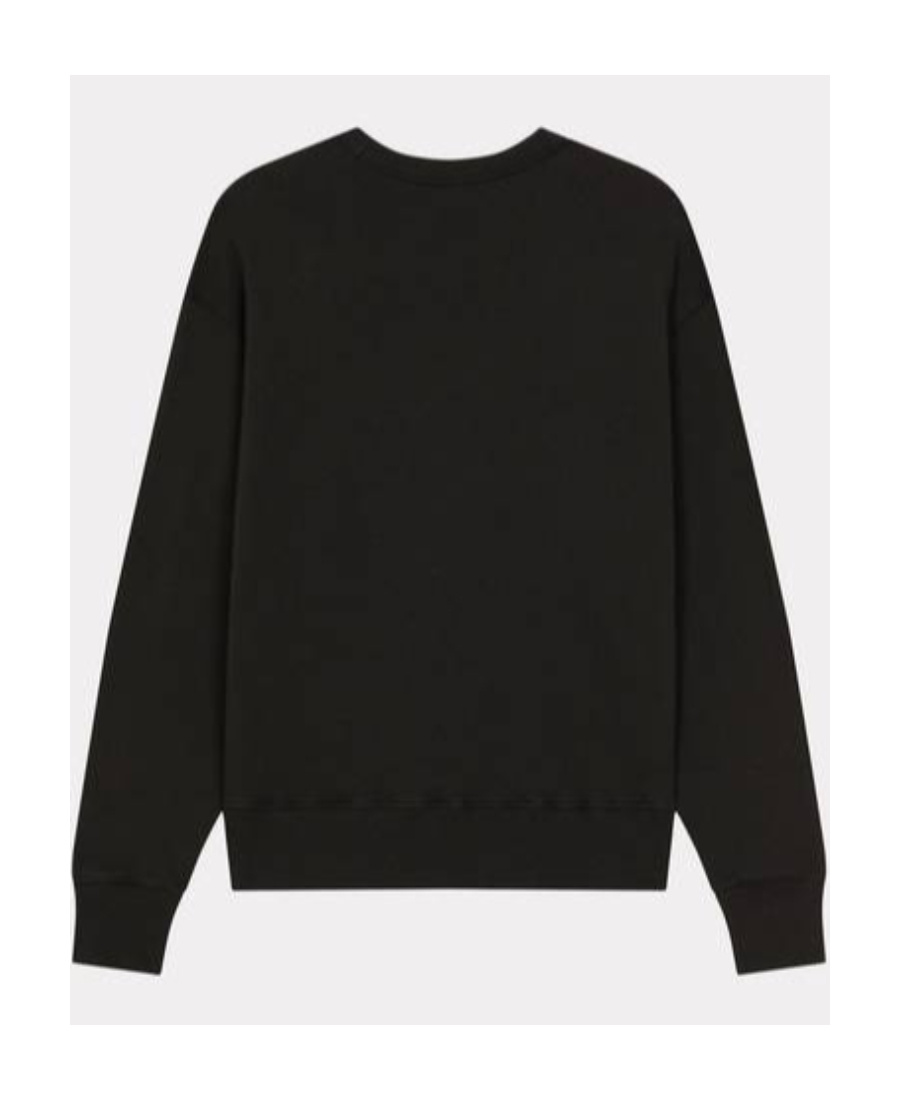 Kenzo Logo Oversized Cotton Sweatshirt In Black