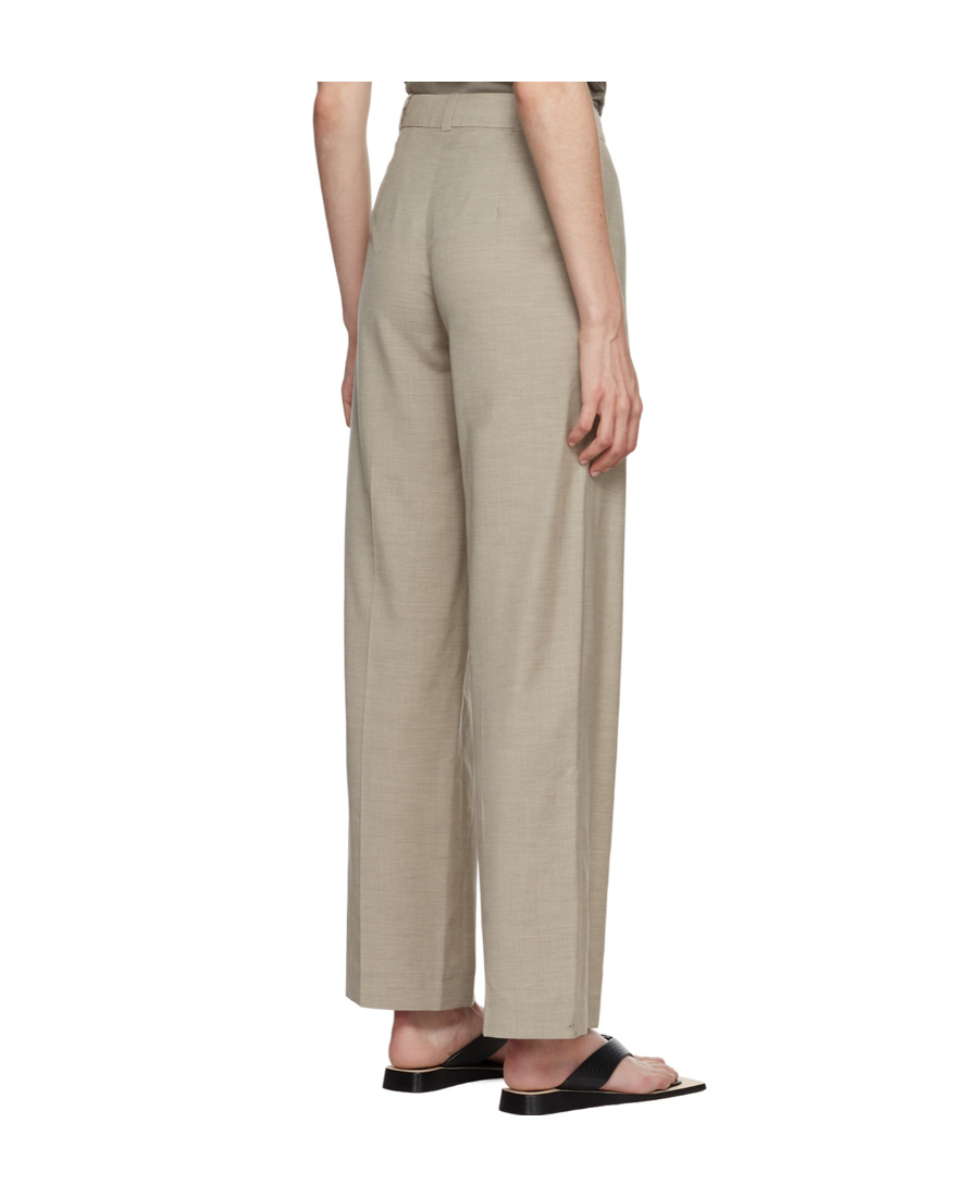 Low Classic Logo Straight Casual Pants In Nude