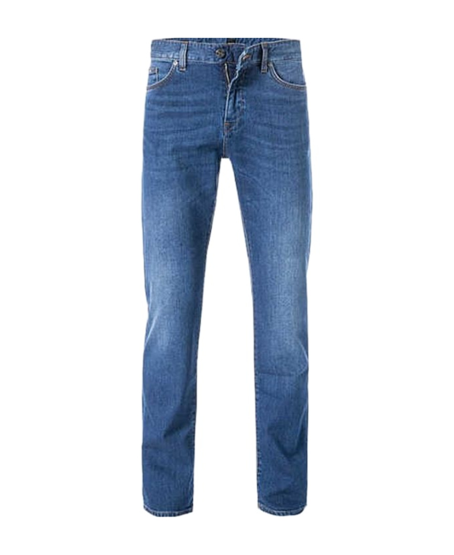 Hugo Boss Regular-fit Jeans In Blue Soft-touch Denim In Blue