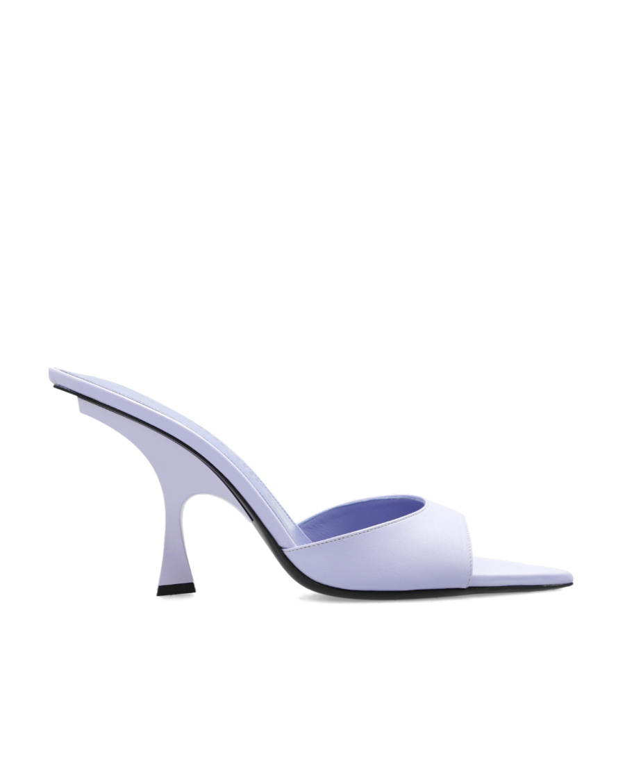 Attico Ester 110mm Leather Mules In Purple