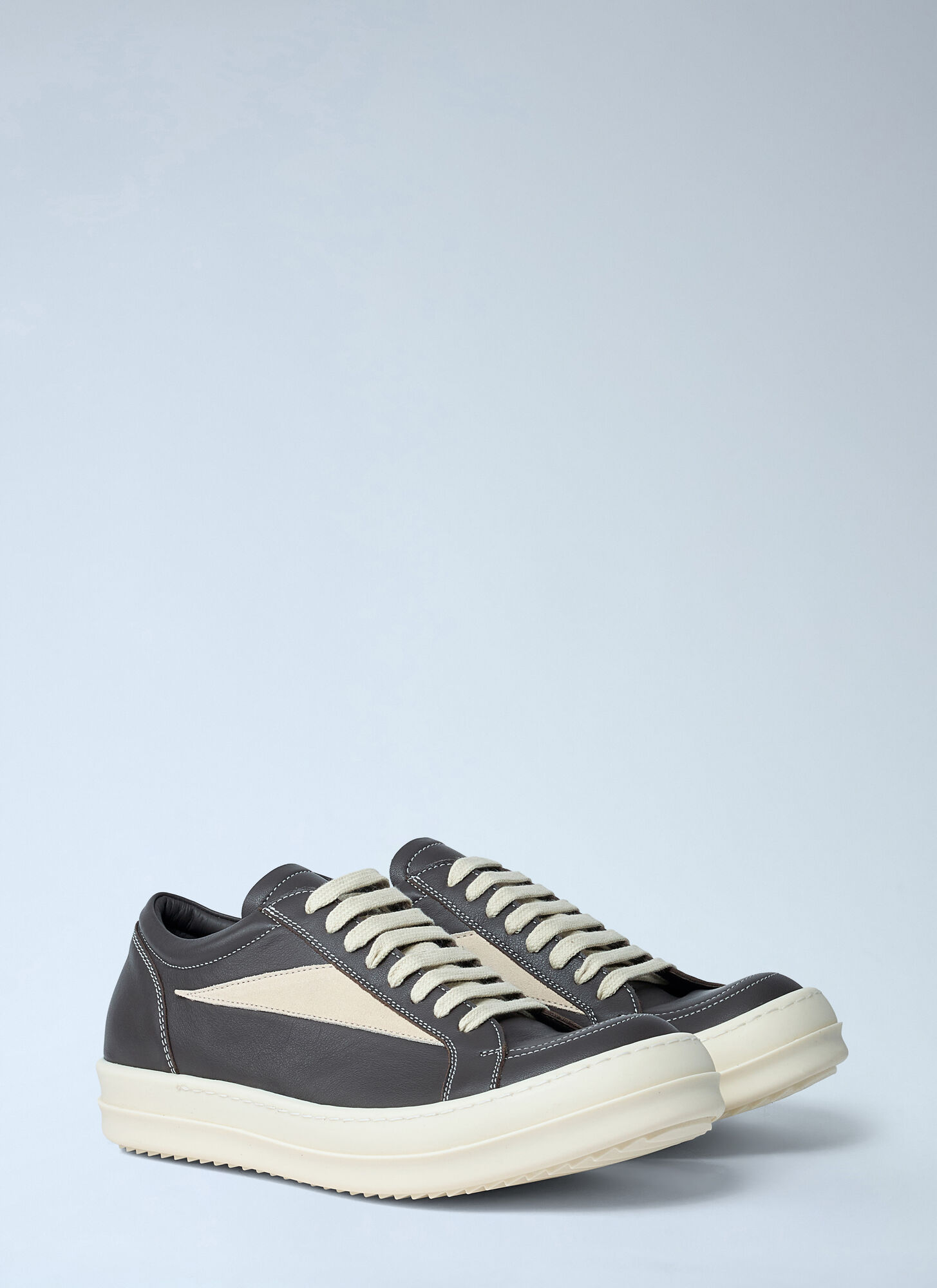 Rick Owens Lace-up Low-top Sneakers In Black