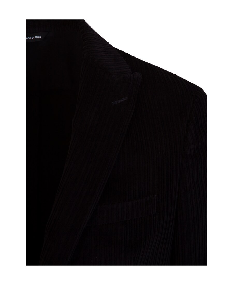 Tonello Blue Wool Jacket In Black