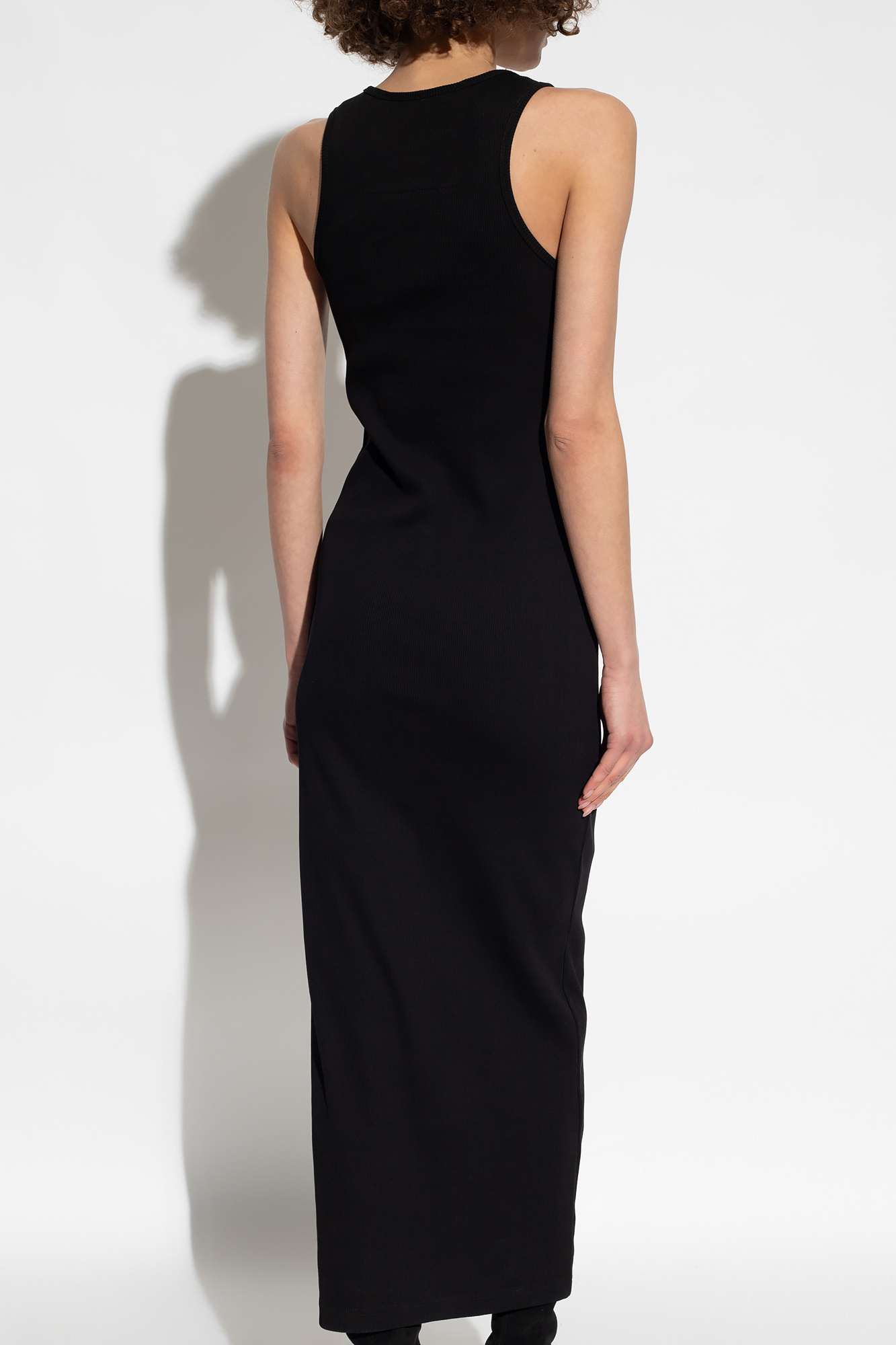 Givenchy 4g Plaque Cotton Long Dress In Black