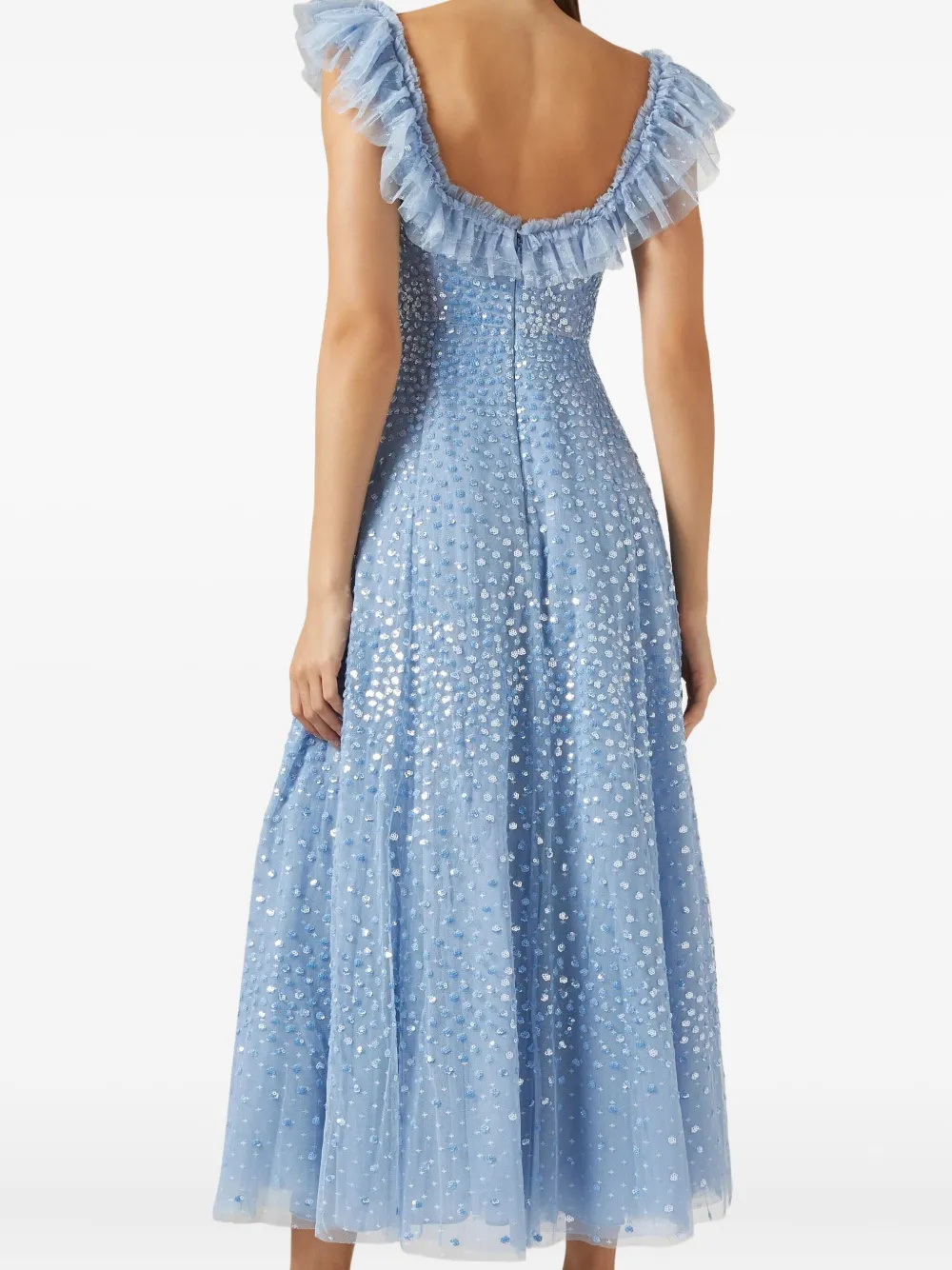 Needle & Thread Scatter Dot Midi Dress In Blue