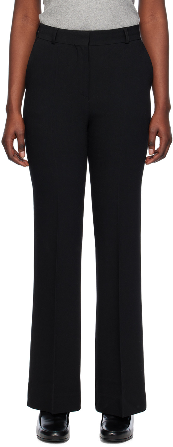 Totême Black Wide-leg Trousers In Black