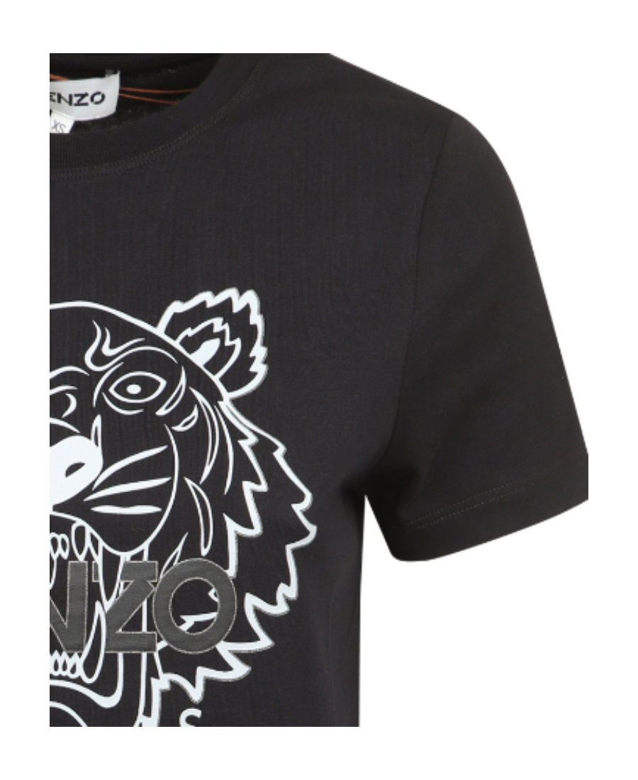 Kenzo Tiger Head-print T-shirt In Black