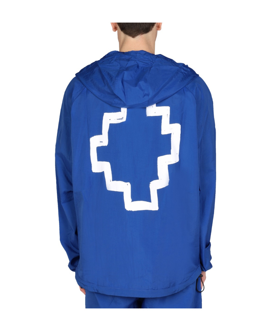 Marcelo Burlon County Of Milan Marcelo Burlon Cross Print Windbreaker Jacket In Blue