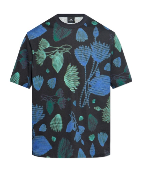 Ps By Paul Smith Ps Paul Smith Printed Cotton T-shirt In Black