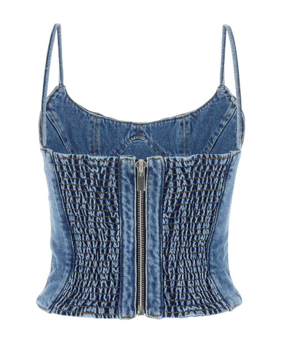 Magda Butrym Denim Top In Blue