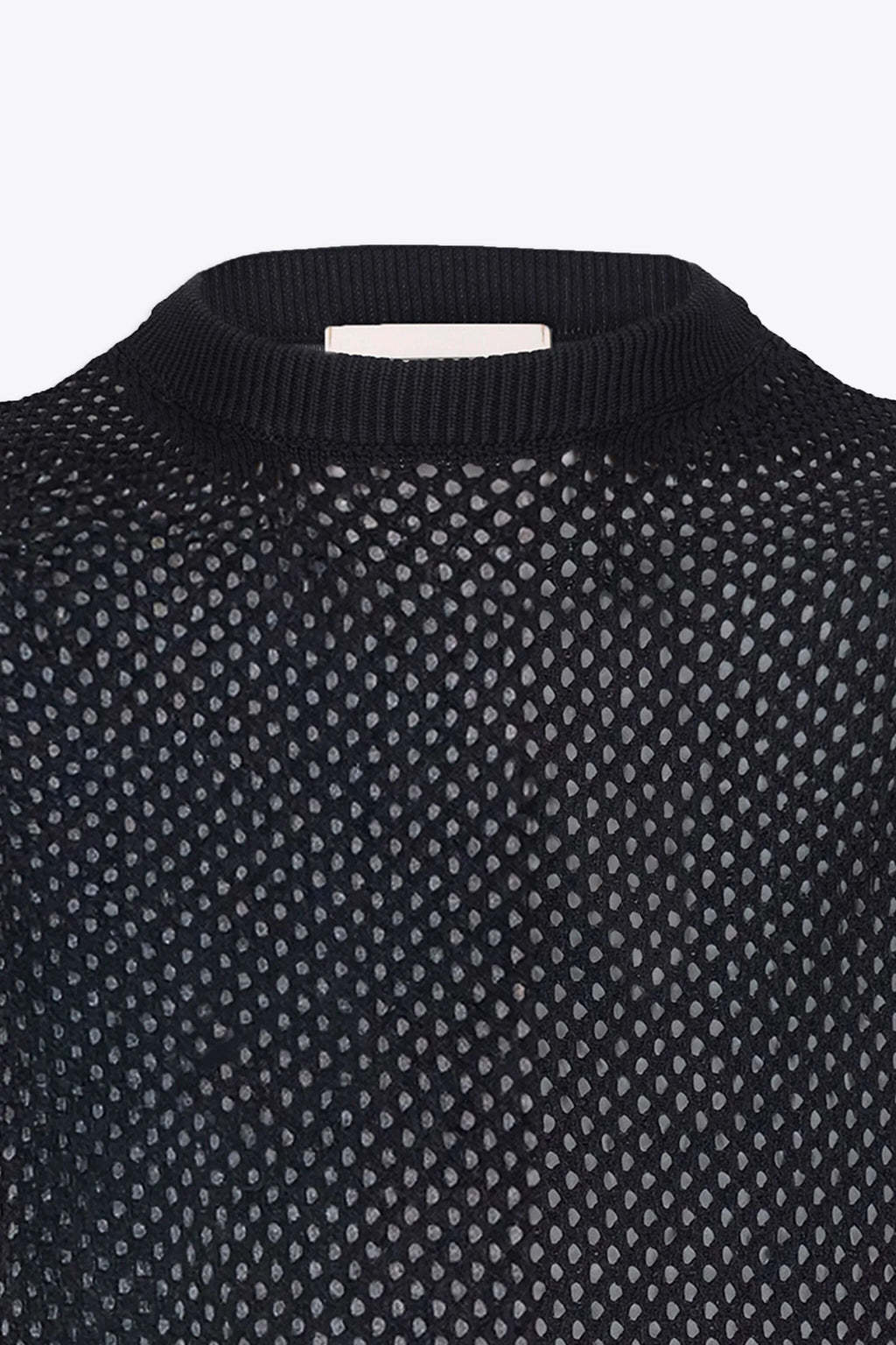 Laneus Net Knitted Tank In Black