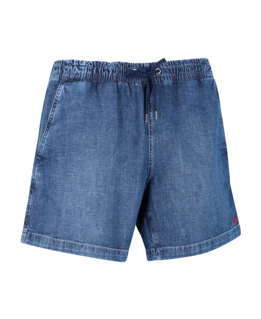Polo Ralph Lauren Elasticated Denim Shorts In Blue