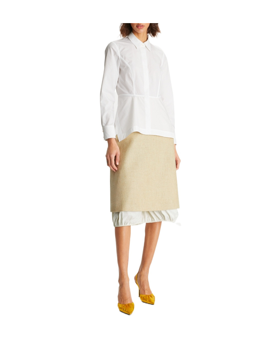 Tory Burch Poplin With Removable Collar Shirt In Animal Print