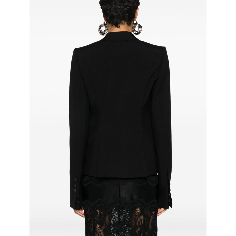 Rick Owens Grain De Poudre Blazer In Black