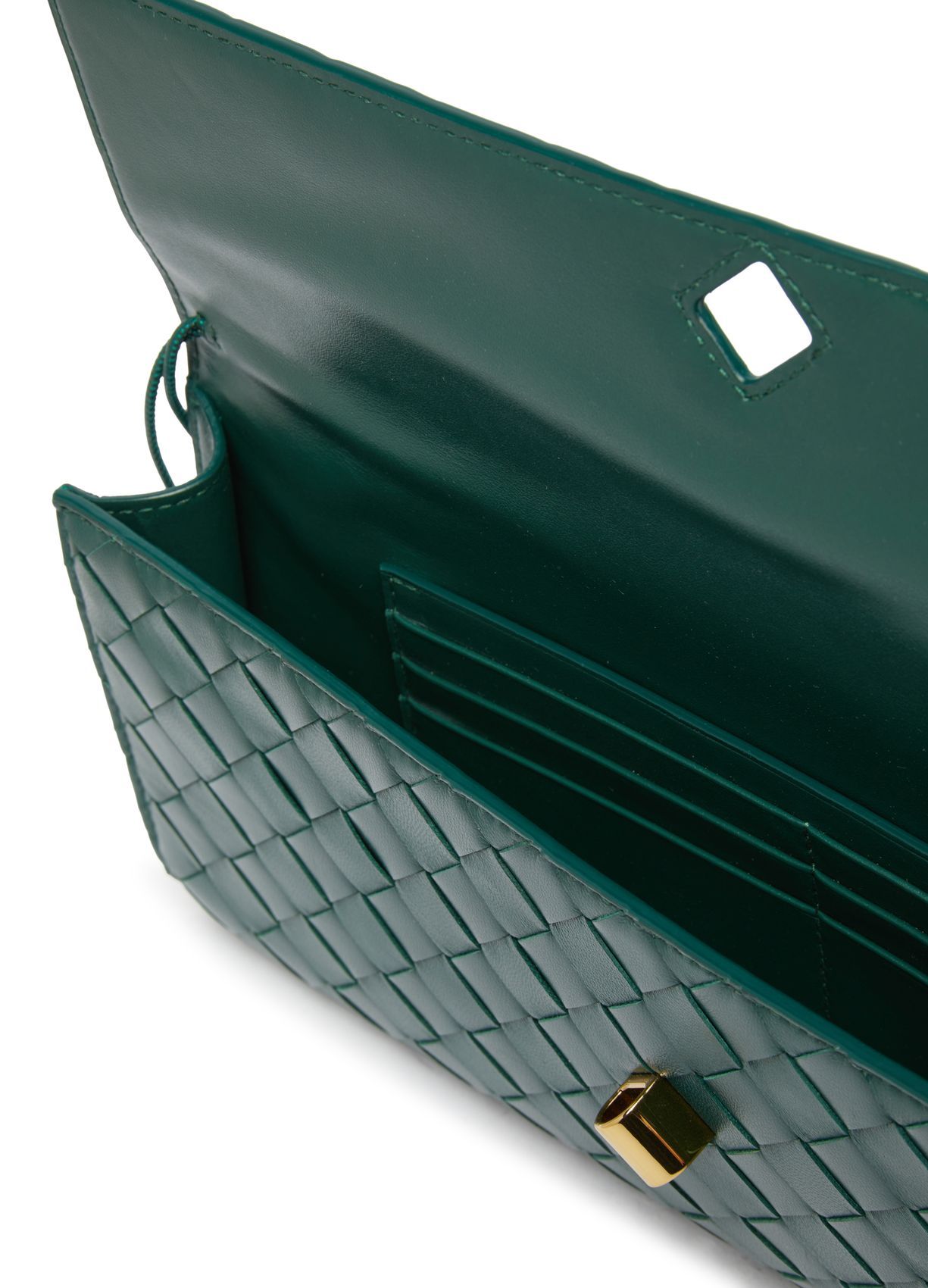 Shop Bottega Veneta Long Clutch Bag In Green