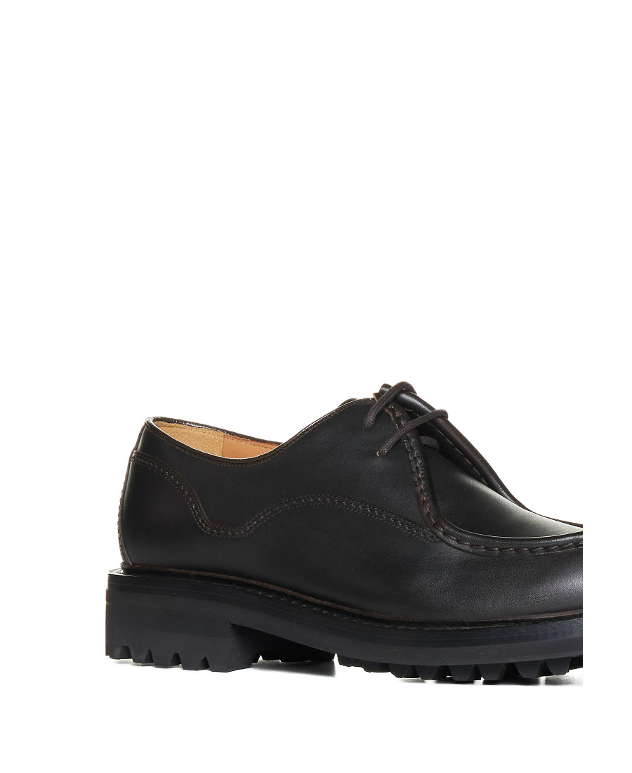 Church's Burnt Leather Lymington Lace Up Shoes In Black