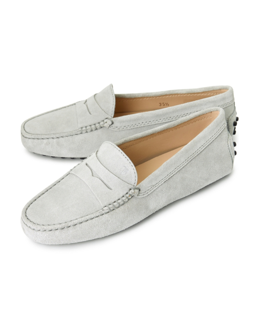 Shop Tod's Leather Loafers In White