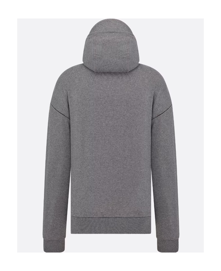 Dior Hooded Hoodie With Large Profile In Gray