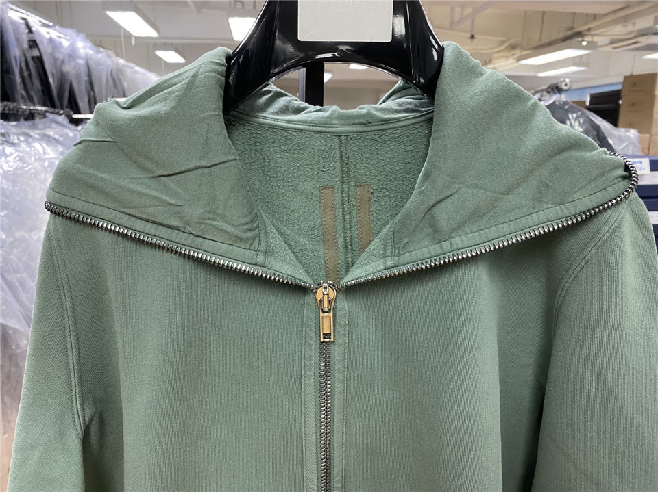 Rick Owens Drkshdw Hooded Casual Jacket In Green