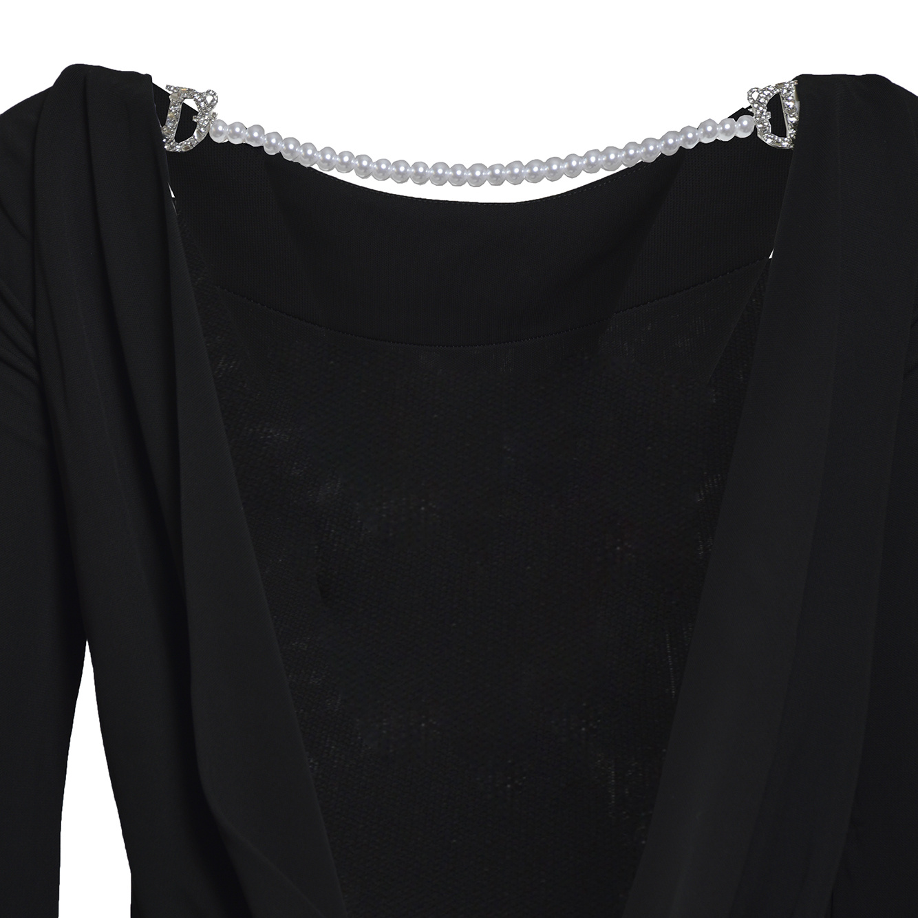 Dsquared2 Cowl-back Draped Minidress In Black