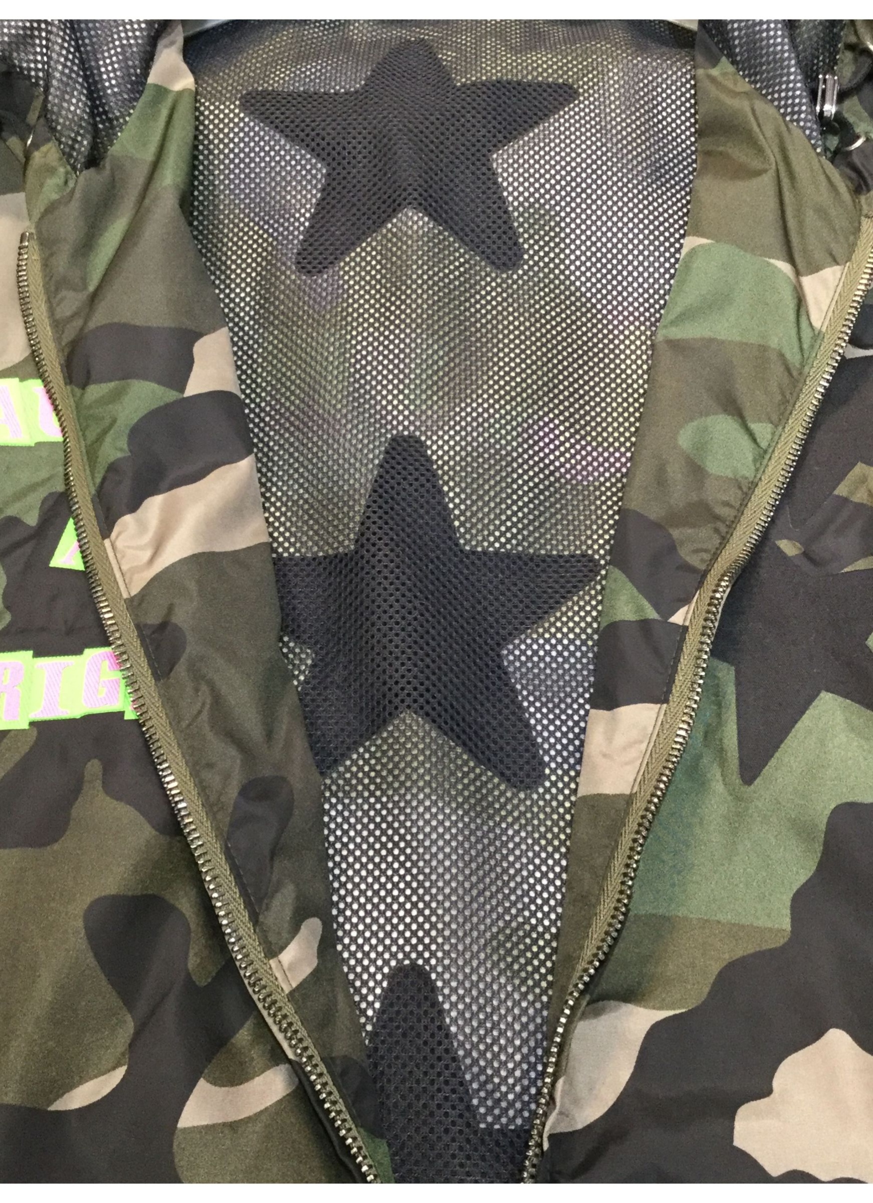 Valentino Camouflage With Hat Casual Jacket In Black
