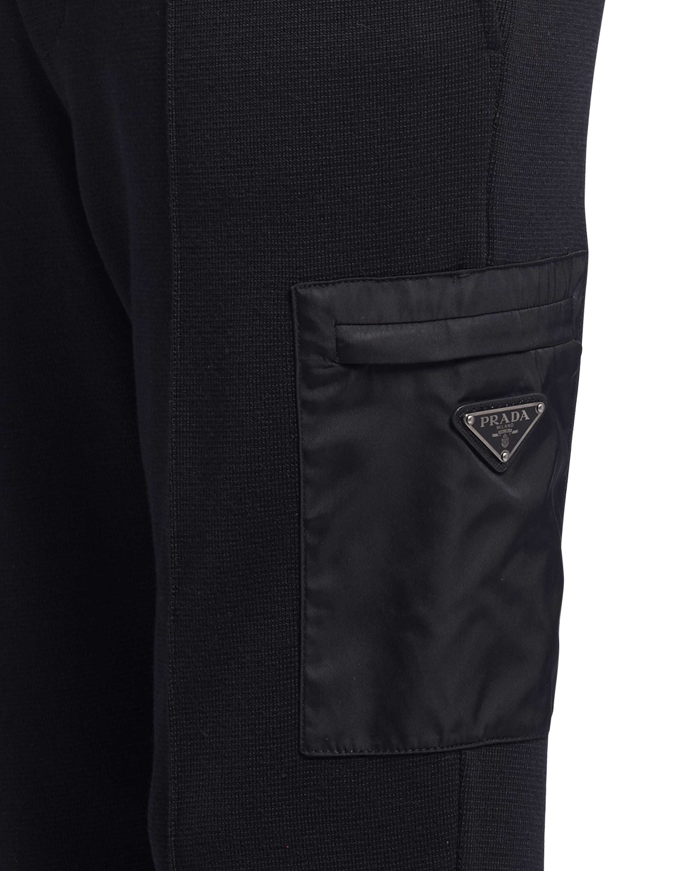 Prada Stripe Detail Track Pants In Black
