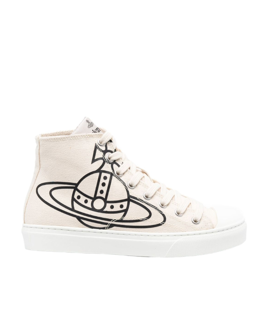Vivienne Westwood Woman Sneakers Beige Size 6 Textile Fibers In White