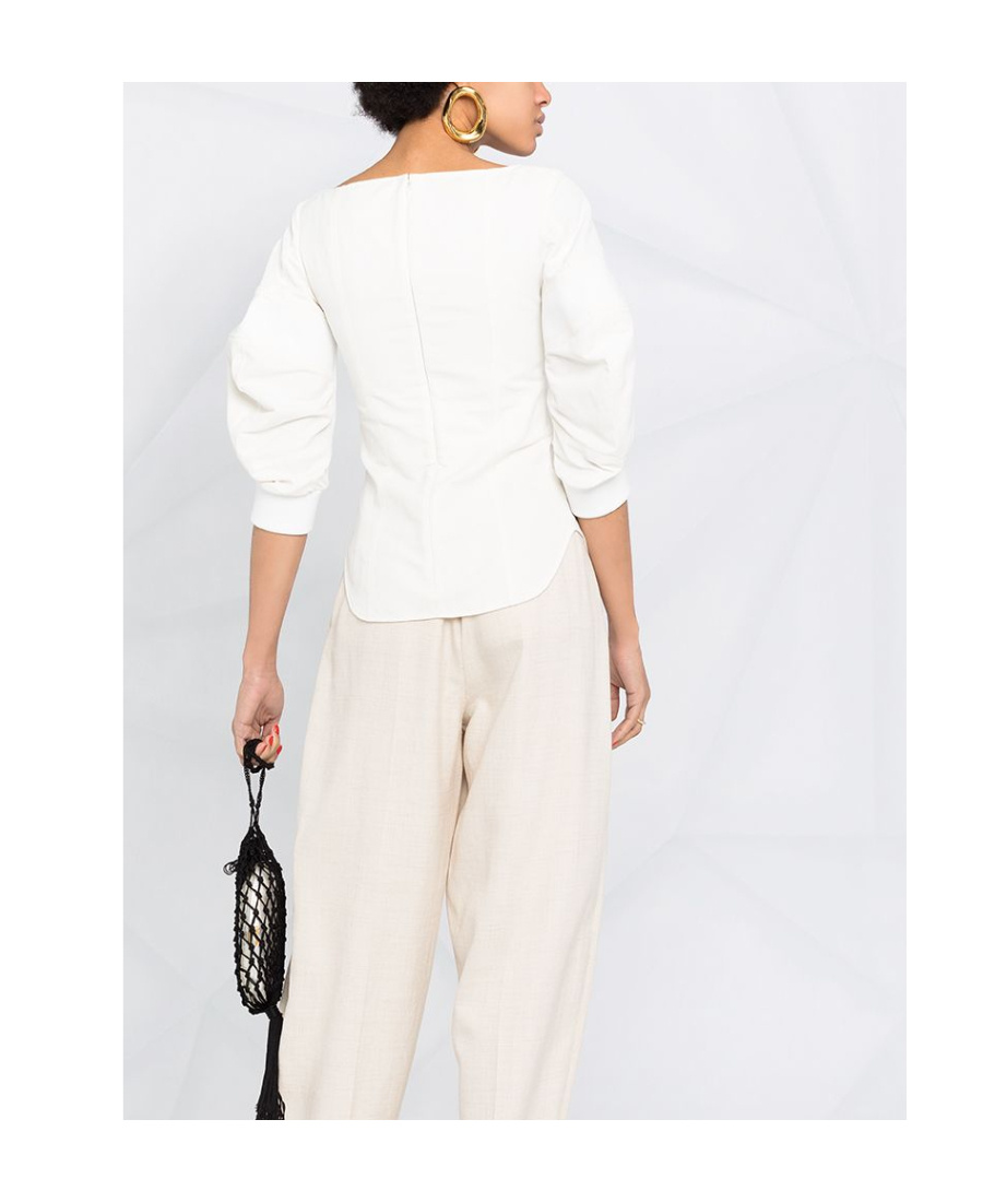Stella Mccartney Ladies Fiona Puff-sleeve Blouse In Nude
