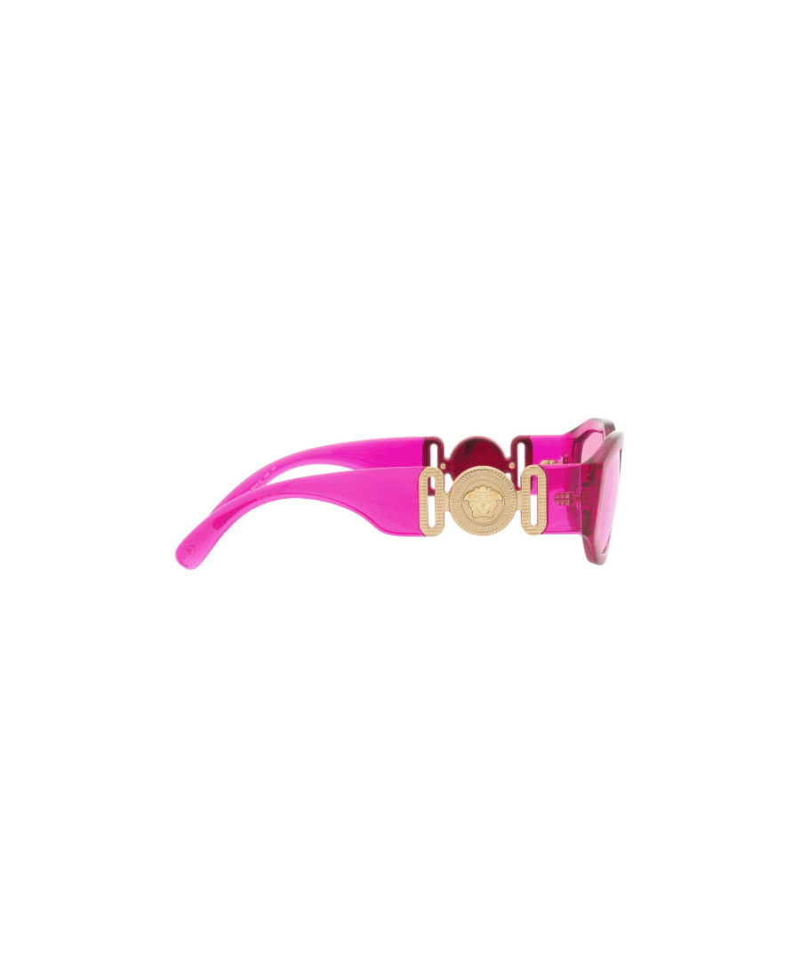 Versace Eyewear Rectangular Frame Sunglasses In Pink