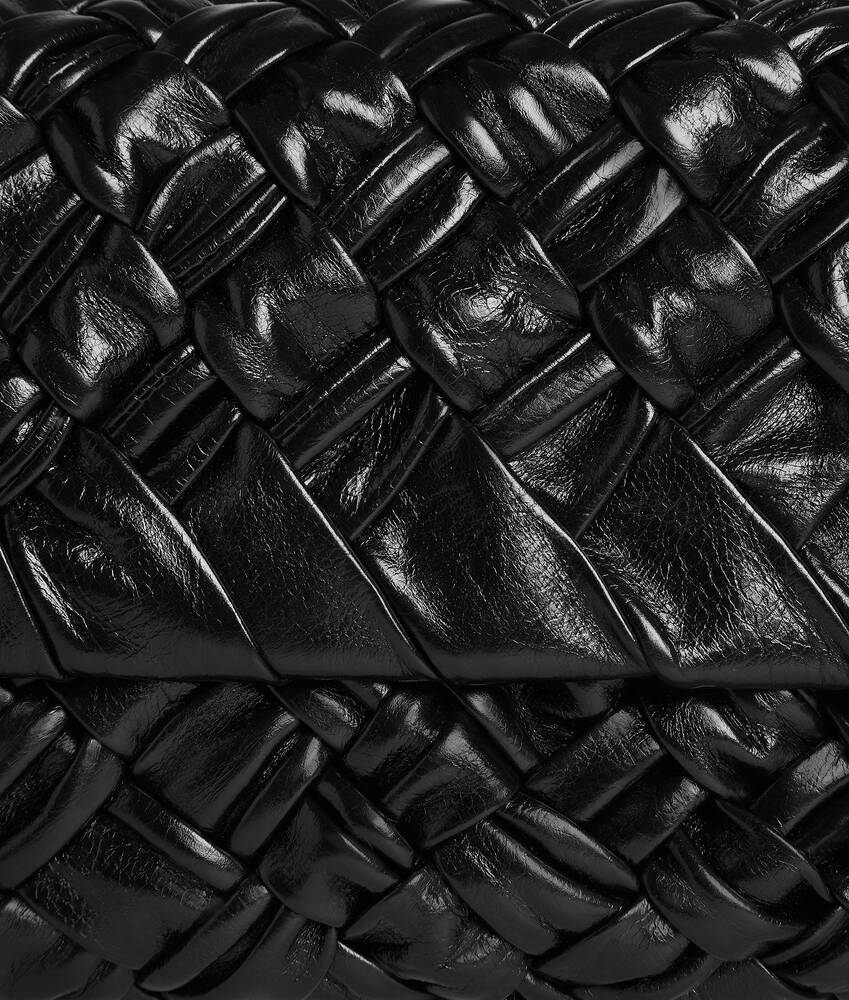 Bottega Veneta Black-m Brass Kalimero Tassel Leather Shoulder Bag In Black