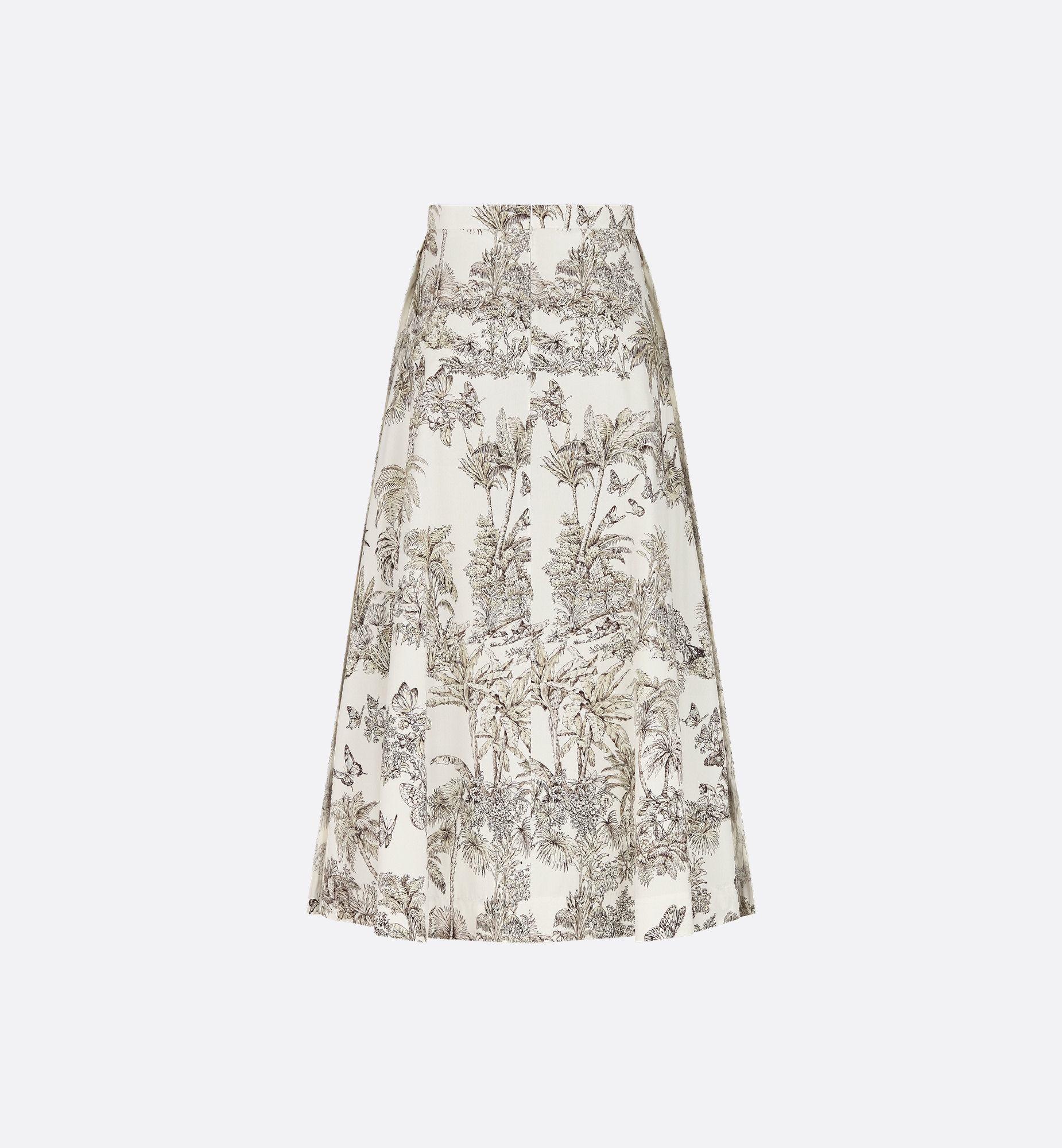 Dior Iviera Midi Flared Skirt In White