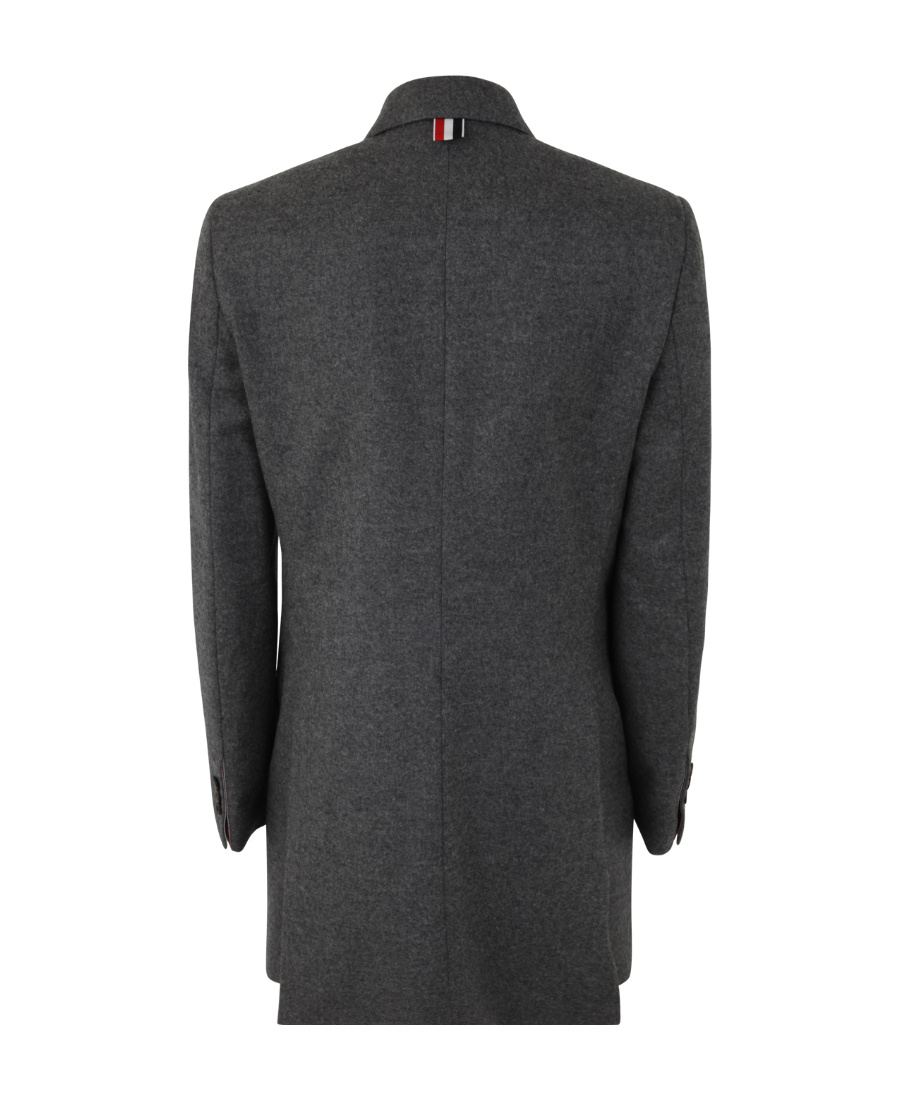 Thom Browne Wool Flannel Double Breasted Sportcoat In Gray