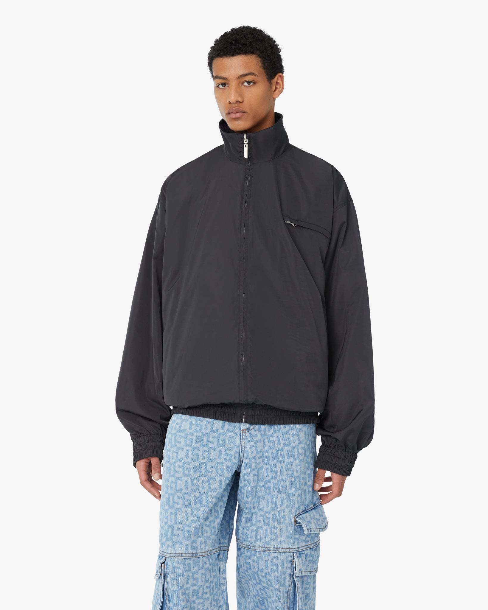 Gcds Reversible Lightweight Windproof Jacket In Black