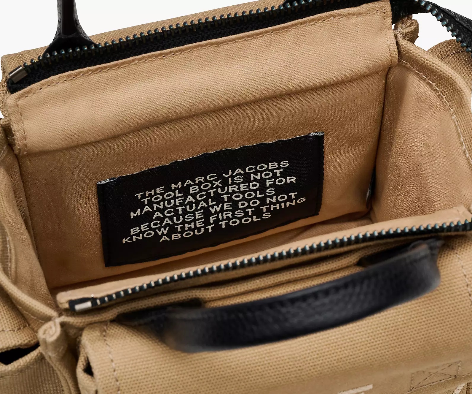Marc Jacobs Mini The Cargo Canvas Tote Bag In Black