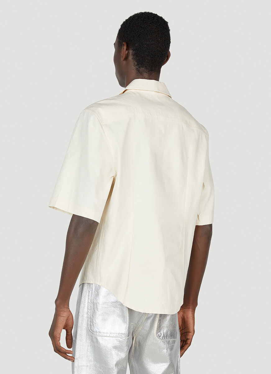 Jacquemus Short-sleeve Button-fastening Shirt In White