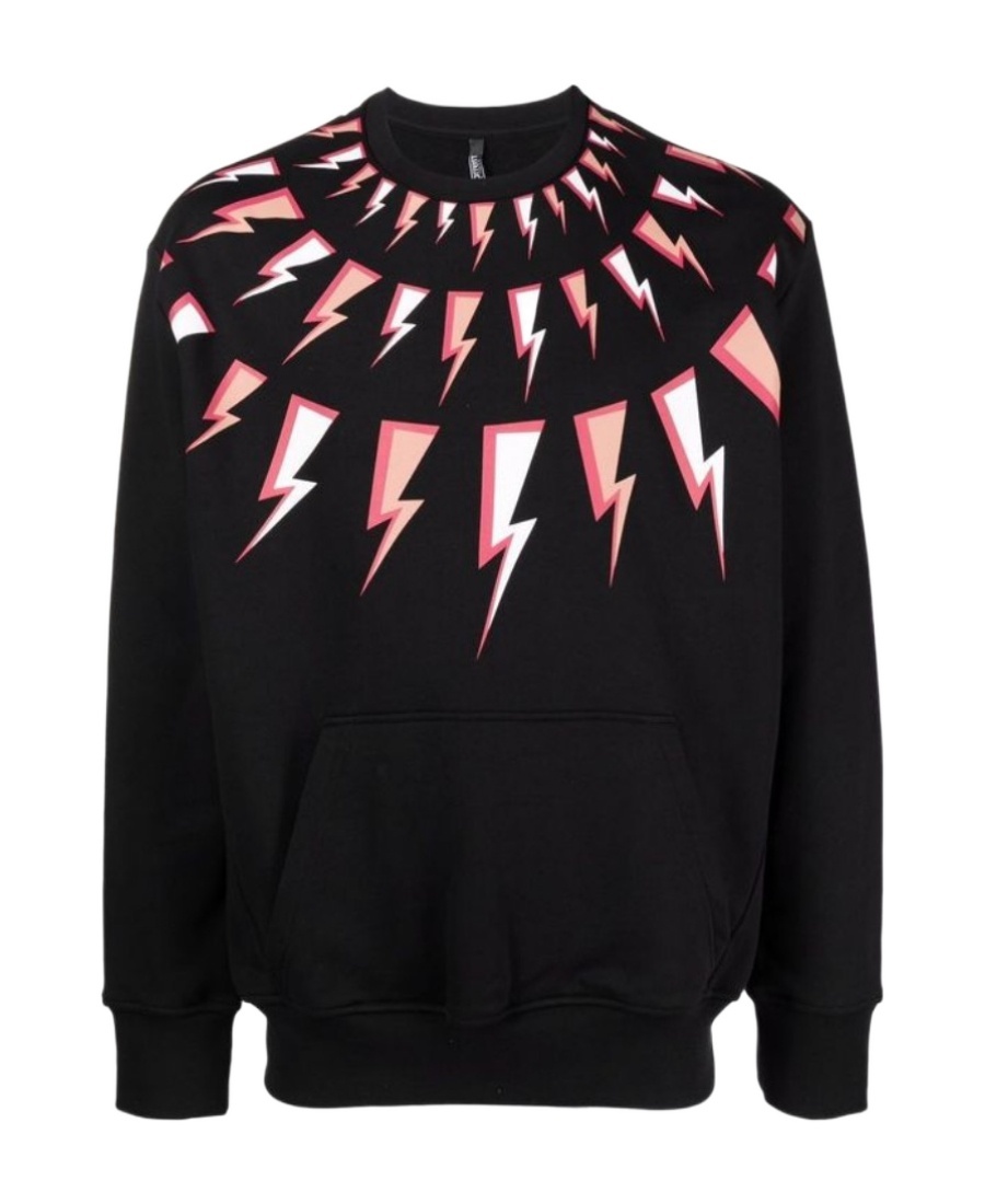 Neil Barrett Thunderbolt-print Sweatshirt In Black
