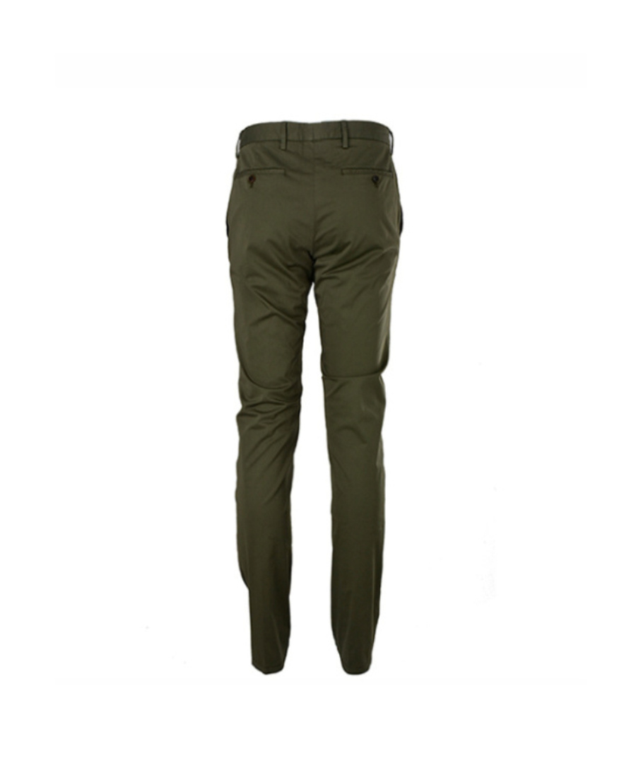 Zegna Slim Casual Pants In Green