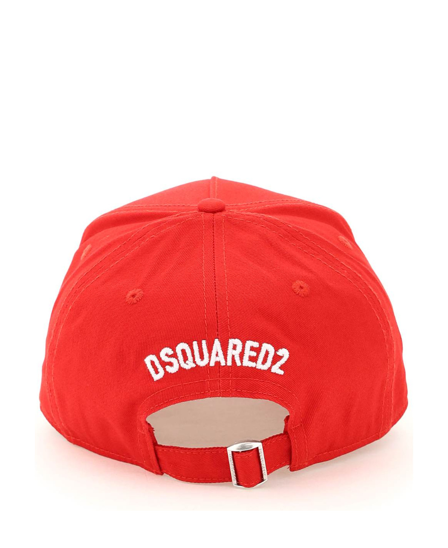 Dsquared2 Embroidered-slogan Baseball Cap In Red