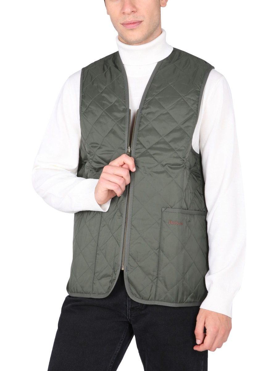 Barbour Reversible Checked Gilet In Gray