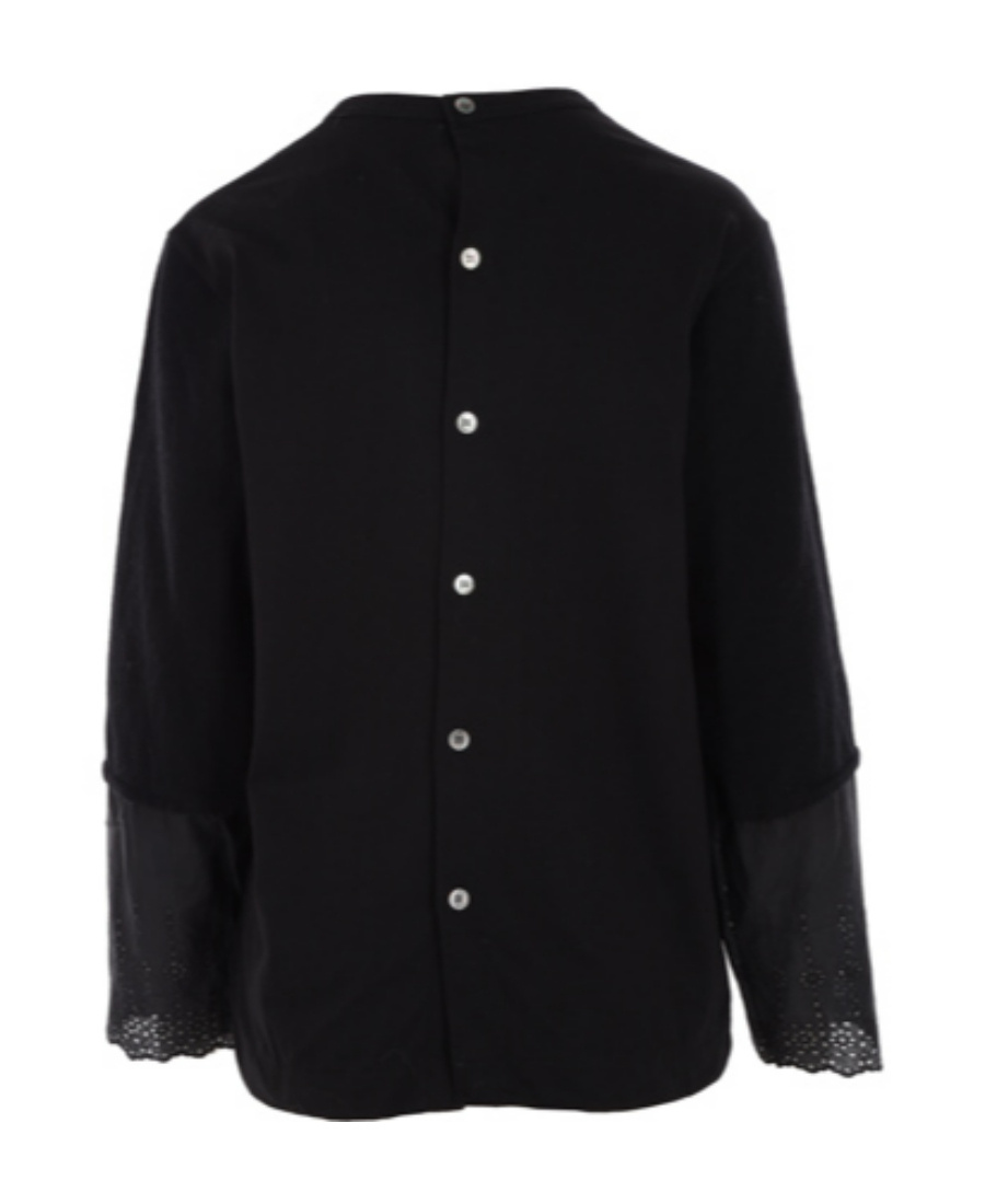 COMME DES GARÇONS ROUND-NECK KNITTED CARDIGAN 